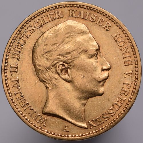 1890 Germany Prussia Wilhelm II - 20 marks