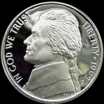 1991 S Jefferson five cents