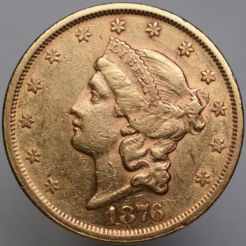 1876 S USA Liberty Head Double Eagle $20 - 20 dollars