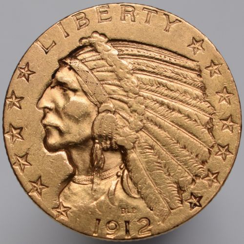 1912 S USA Indian Head - $5 - 5 dollars