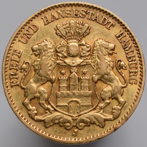 1893 Deutschland Stadt Hamburg - 10 Mark