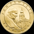 Papież Jan Paweł II gold plated